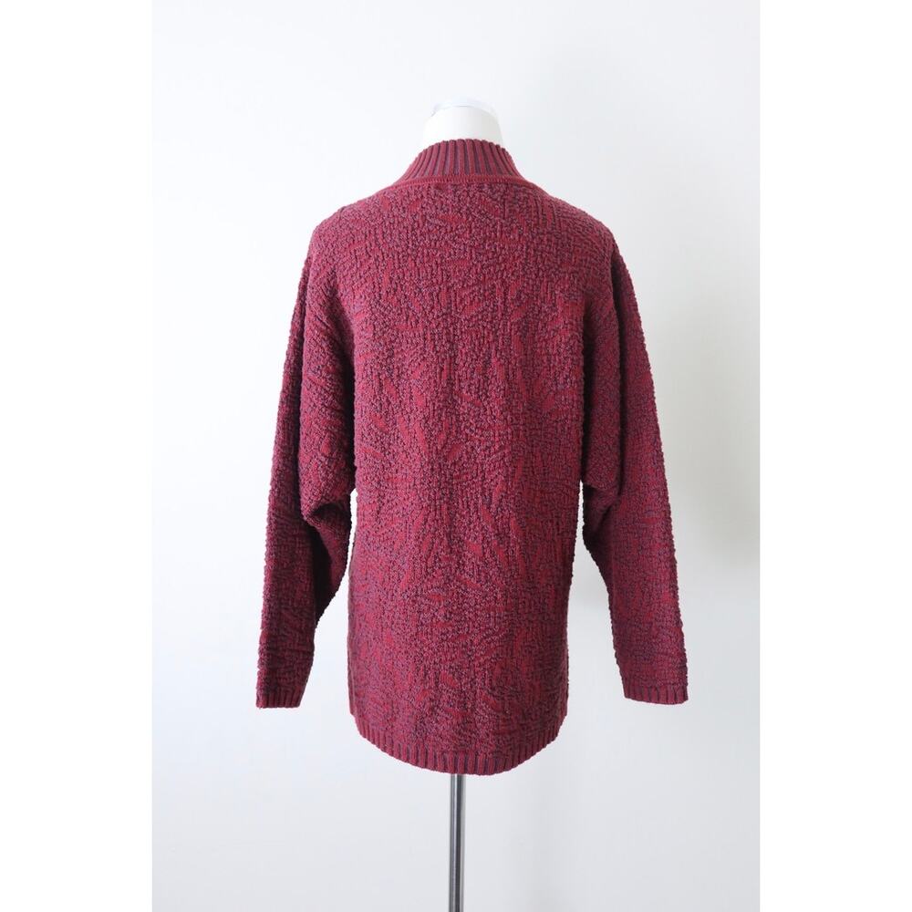 Chris Triola Size S 100% Cotton Red Knit Sweater Pullover One of A Kind - Picture 8 of 11